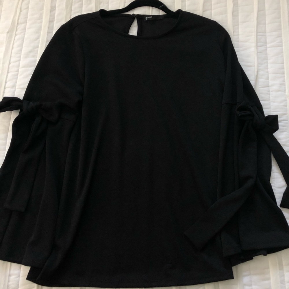 Black Gibson Blouse with arm ties